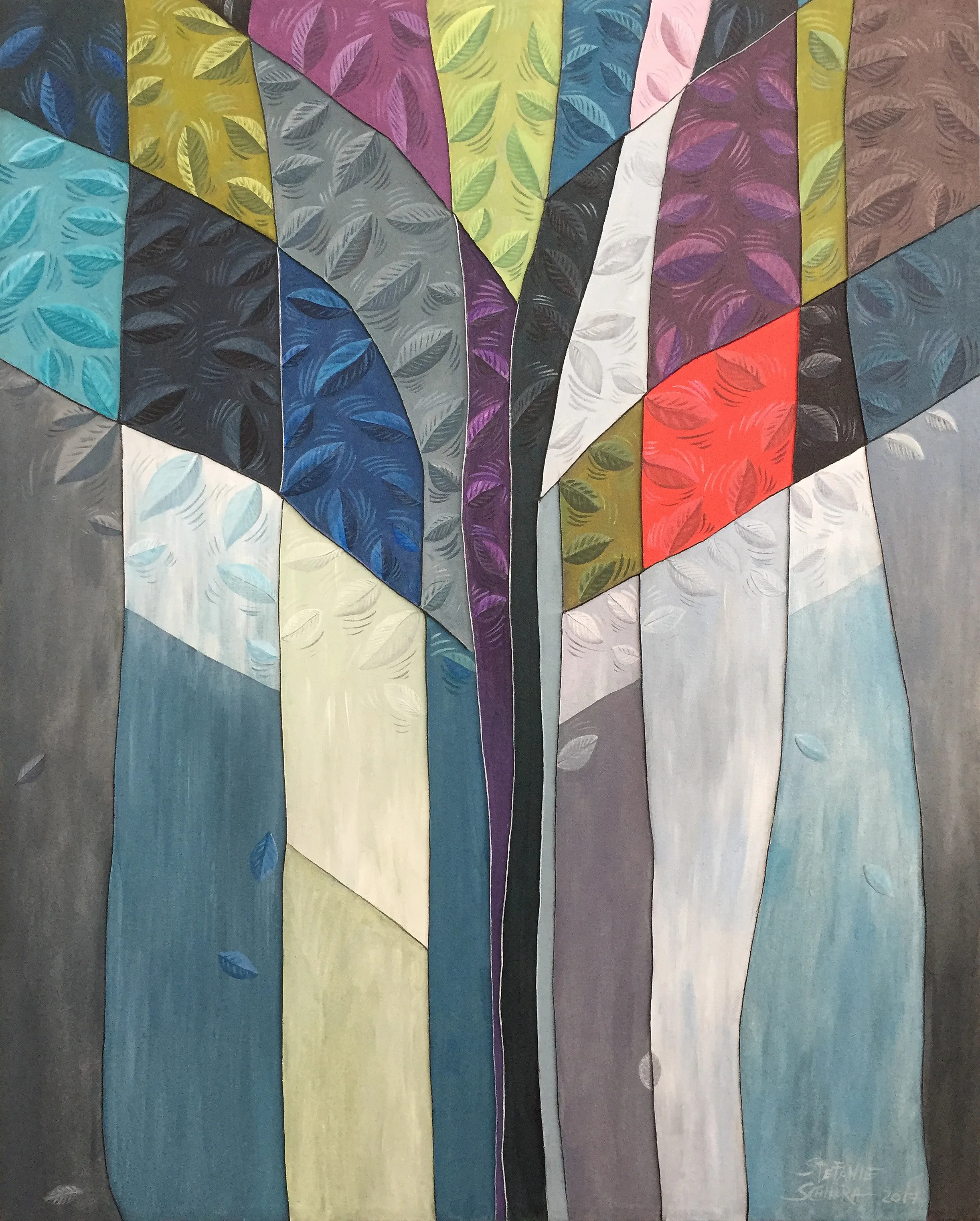 Árbol entre luz y sombra